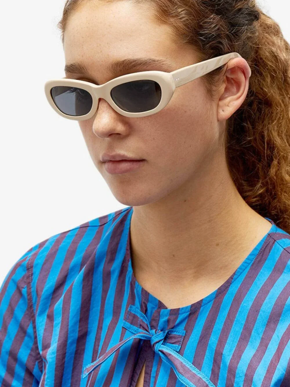 Sun Buddies Miuccia Sunglasses in Bone